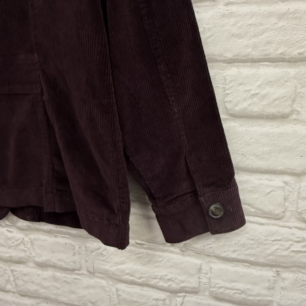 Christopher & Banks Corduroy Blazer Sz M Stretch Button Down Burgundy Jacket - Picture 11 of 16
